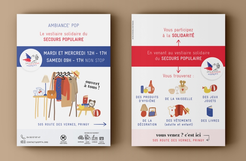 Flyer Secours populaire graphiste freelance