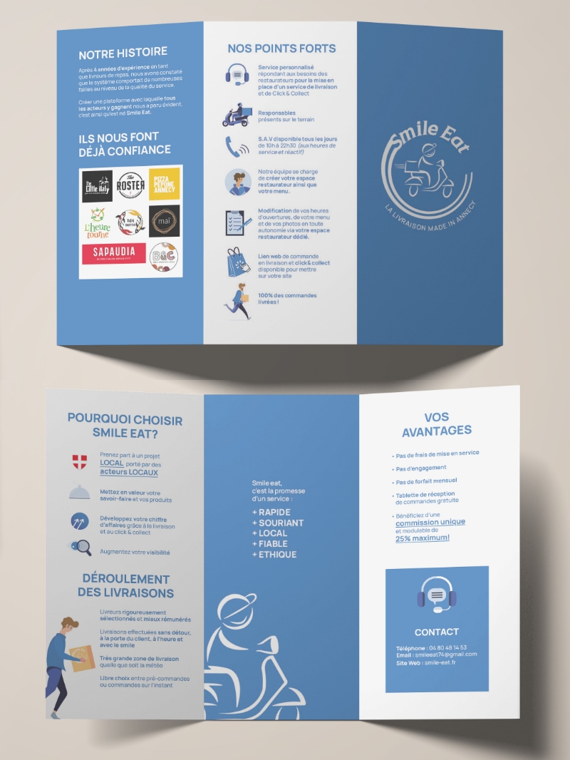 smile eat brochure graphiste b2b