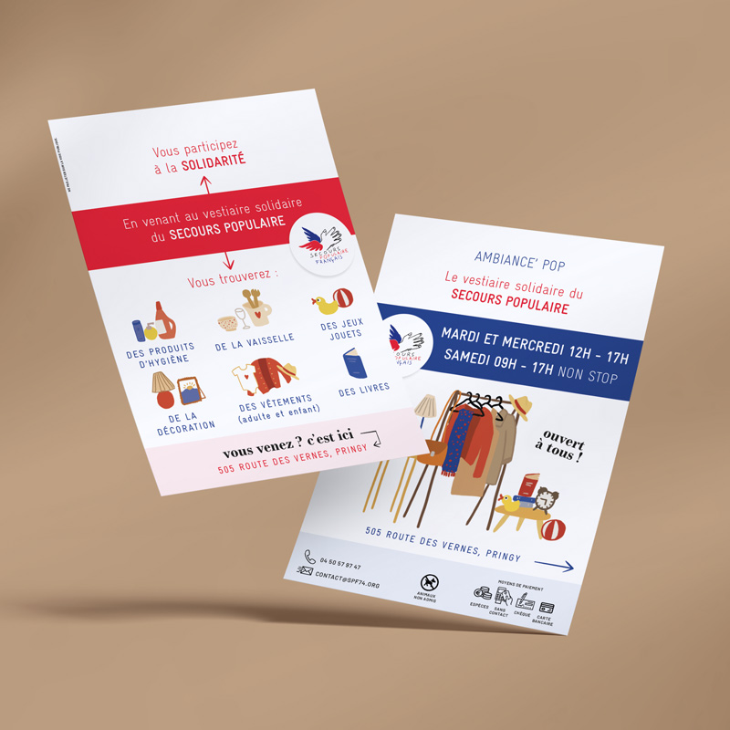 Flyer Secours populaire graphiste freelance