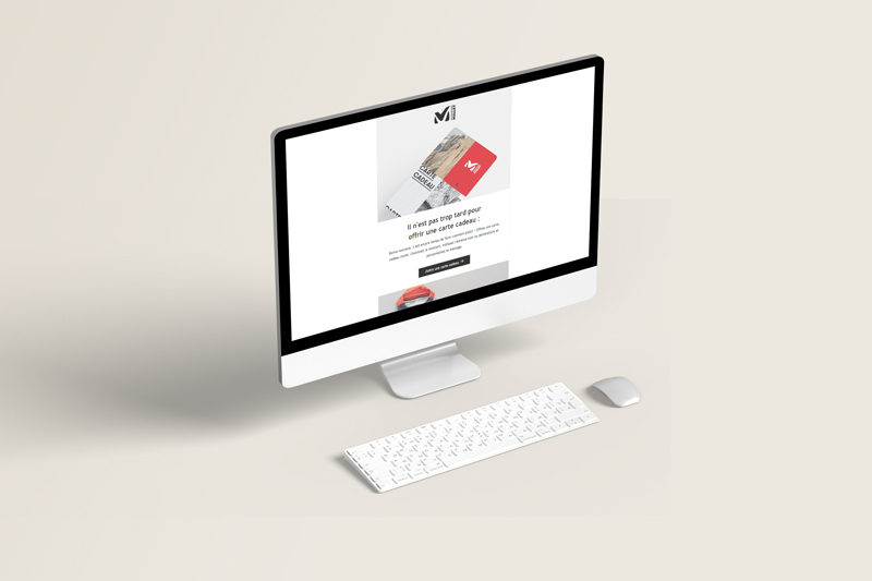 Newsletter Millet mountain group webdesign
