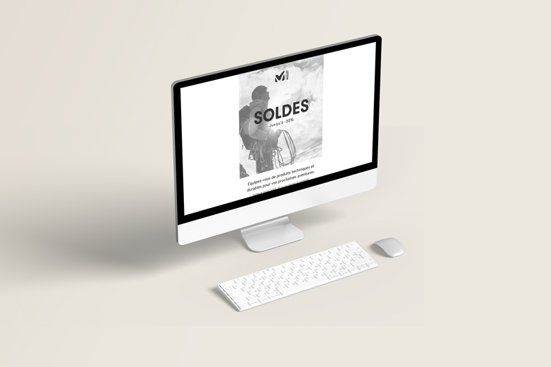 Newsletter Millet mountain group webdesign