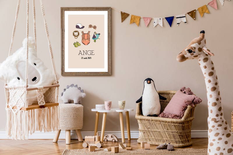 affiche naissance personnalisée