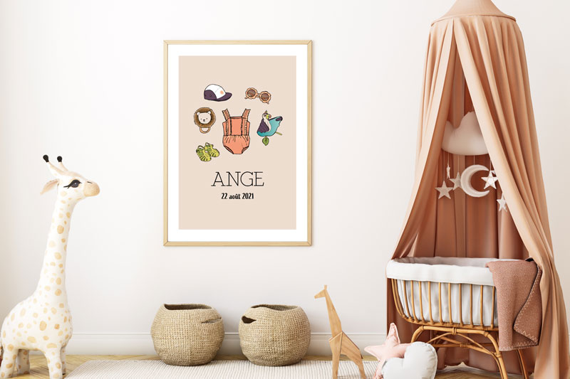 affiche naissance personnalisée