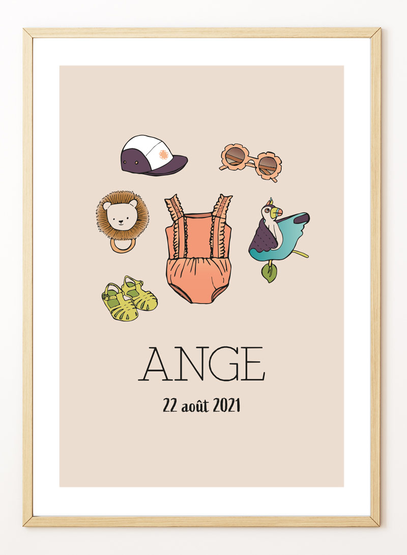 affiche naissance personnalisée