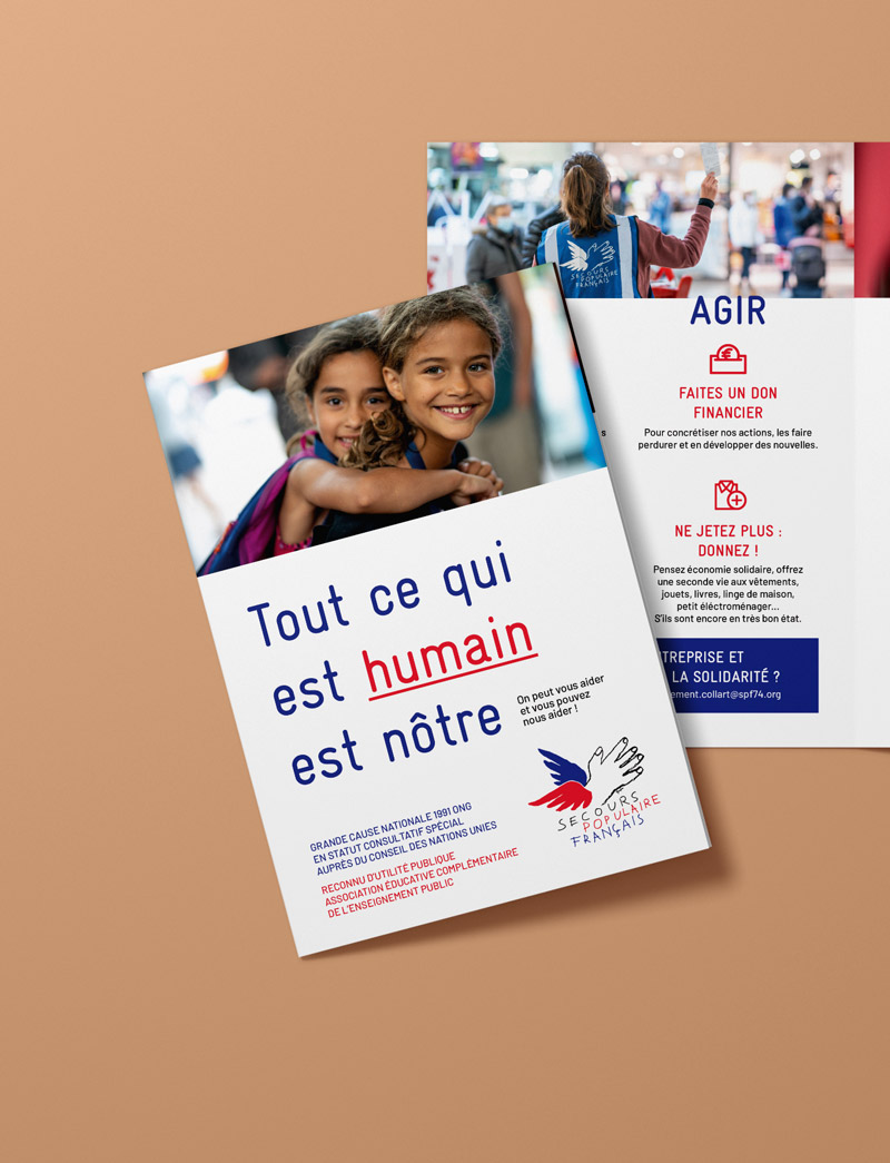 Brochure Secours populaire graphiste freelance