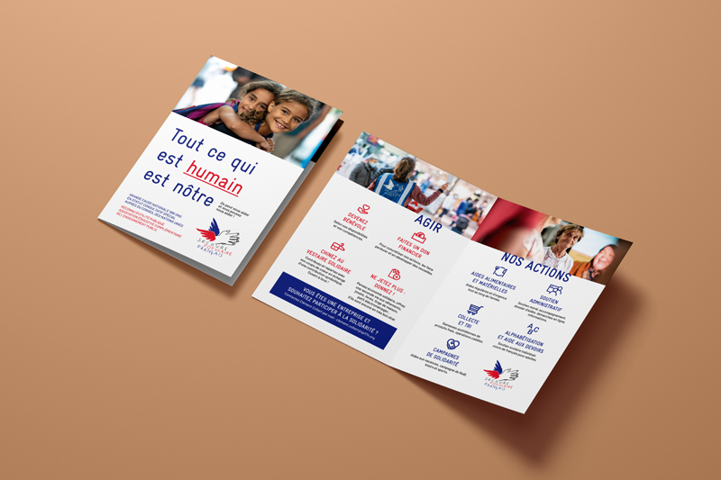 Brochure Secours populaire graphiste freelance