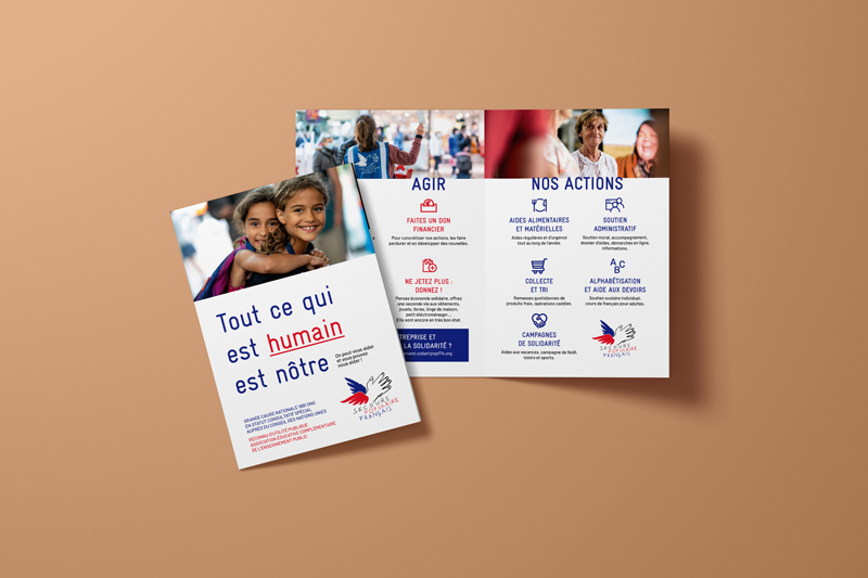 Brochure Secours populaire graphiste freelance