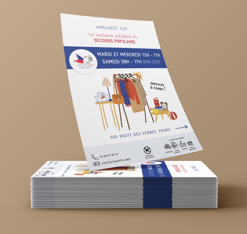 Flyer Secours populaire graphiste freelance