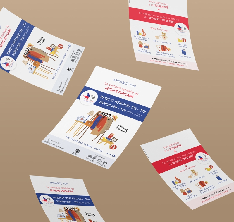 Flyer Secours populaire graphiste freelance