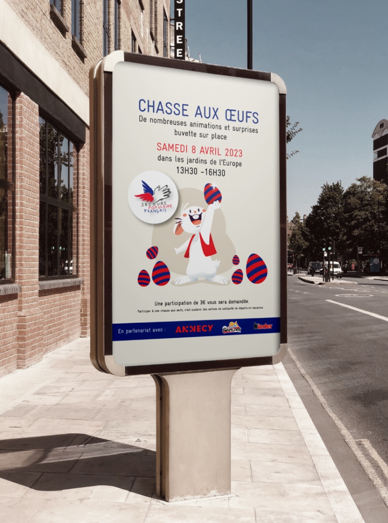 affiche graphiste secours populaire