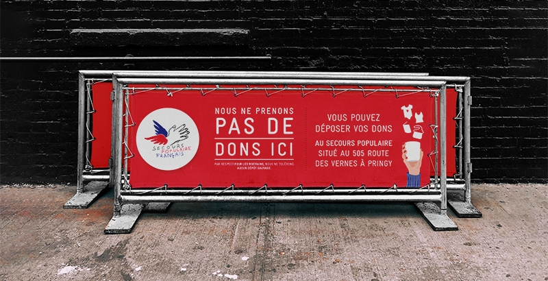 signaletique secours populaire dons