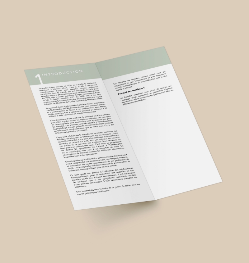 Brochure Lexique homéopathie animaux