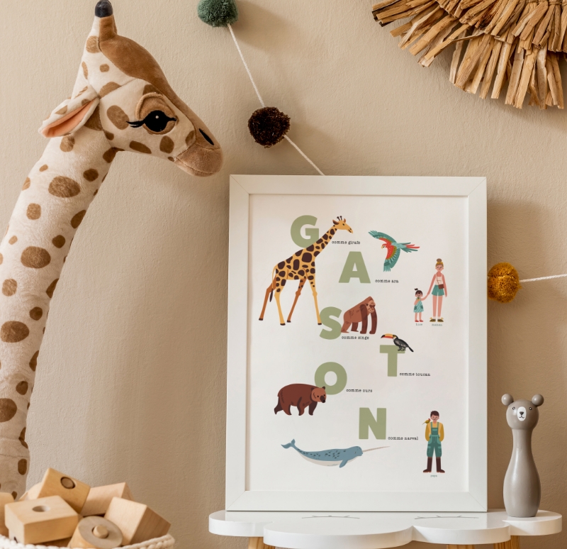 affiche de naissance personnalisée
