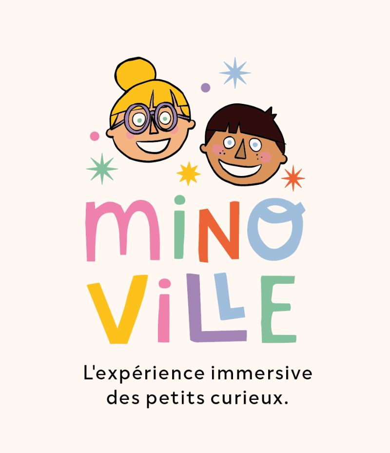 Création du logo Minoville, parc de jeux immersif pour enfants par Axelle Paquelet