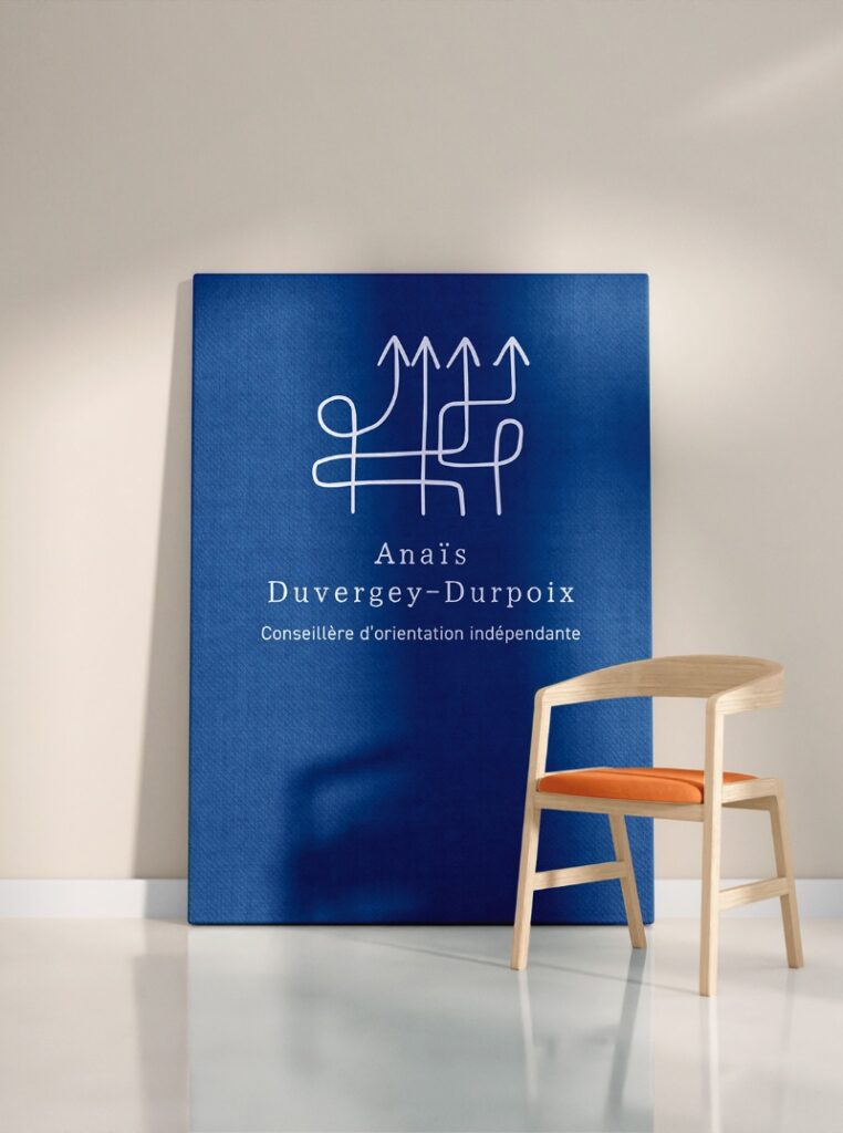 Logo Anaïs Duvergey-Durpoix – identité visuelle pour conseillère d’orientation indépendante.
