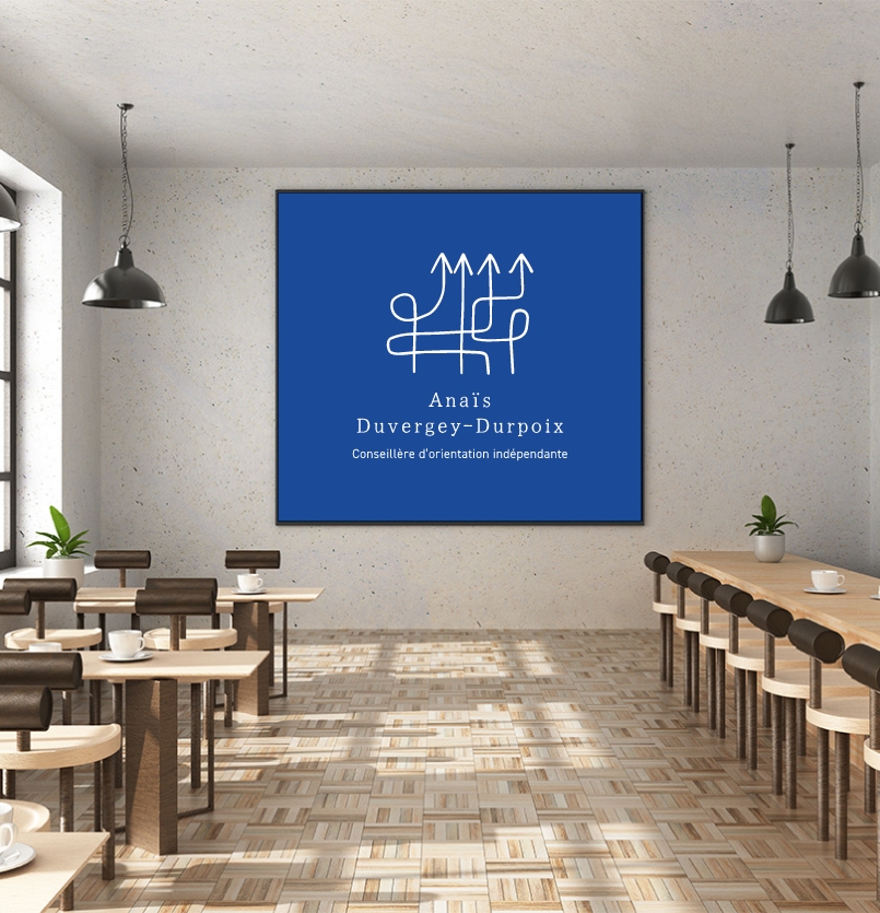 Application du logo d’Anaïs Duvergey-Durpoix dans un espace professionnel.